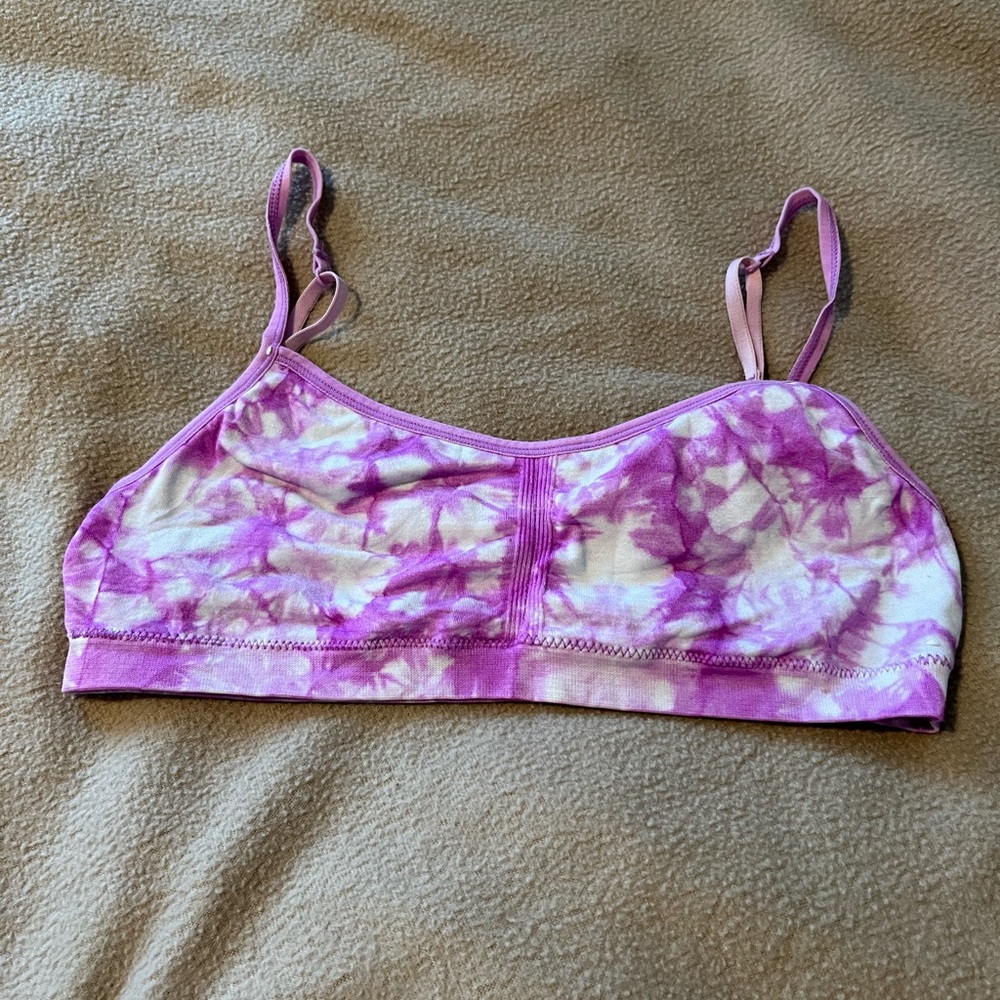 Justice Magenta Pink Tie-dye Sports Bra